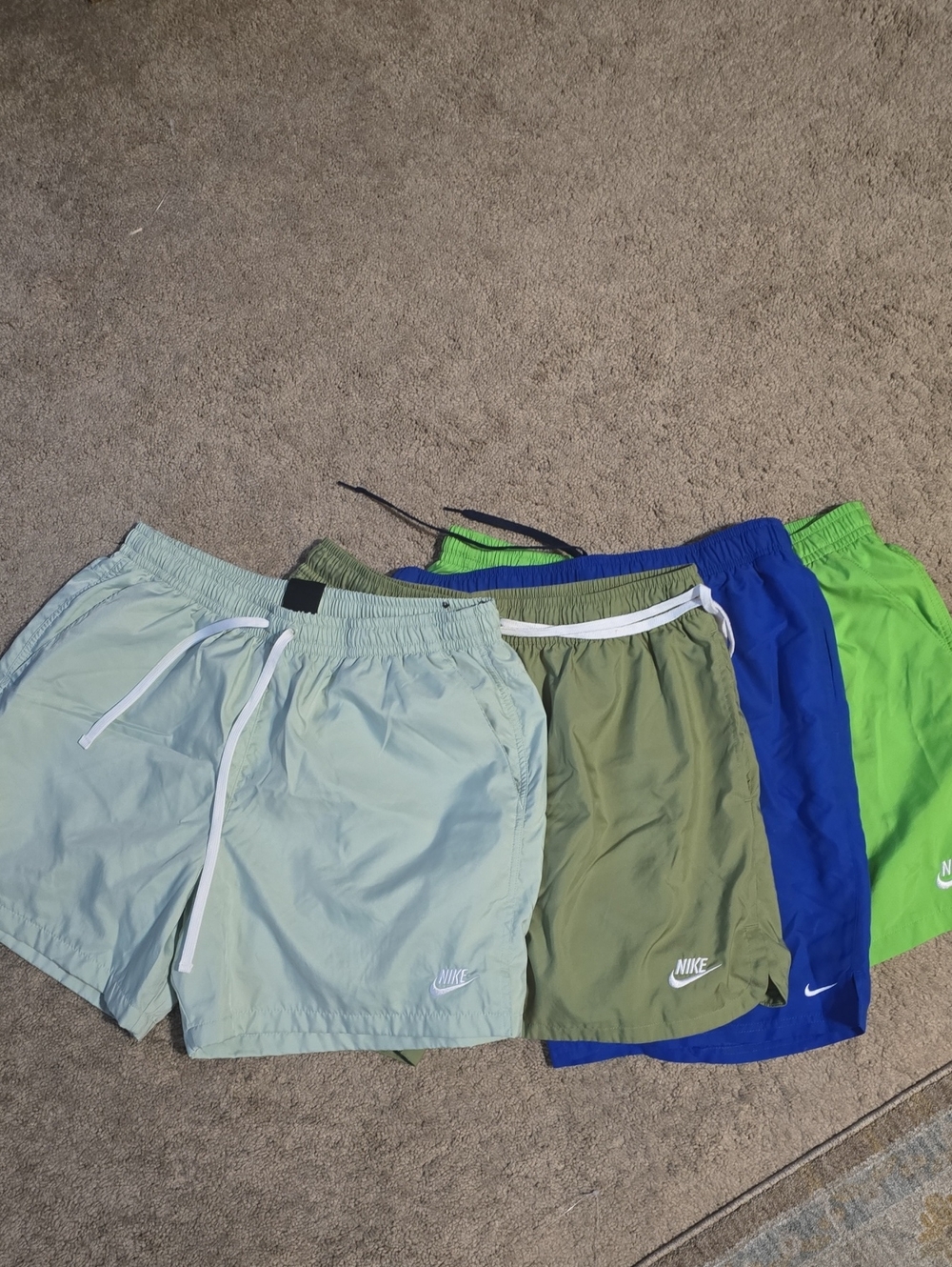 Nike Men's Swim/Training Shorts - Mint, Olive, Royal Blue, Lime Green